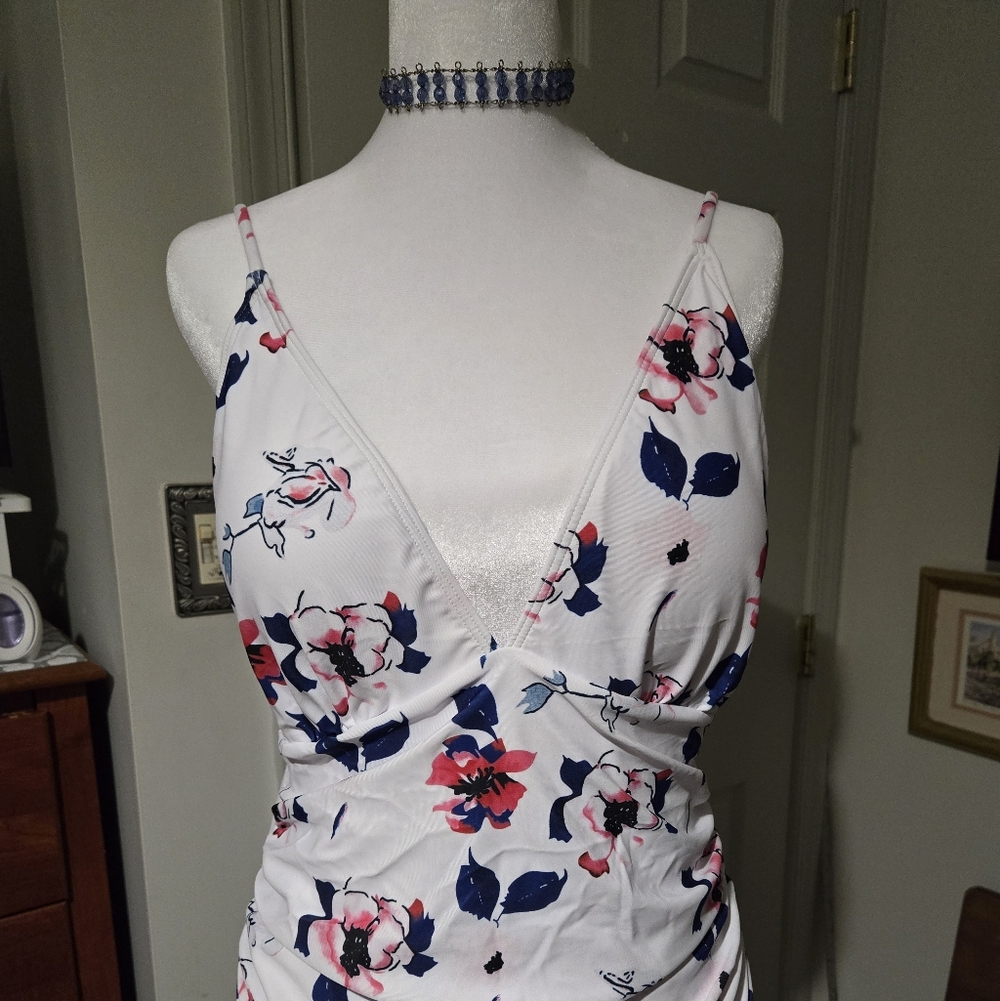 Summer Mae Floral V Neck Swim Suit